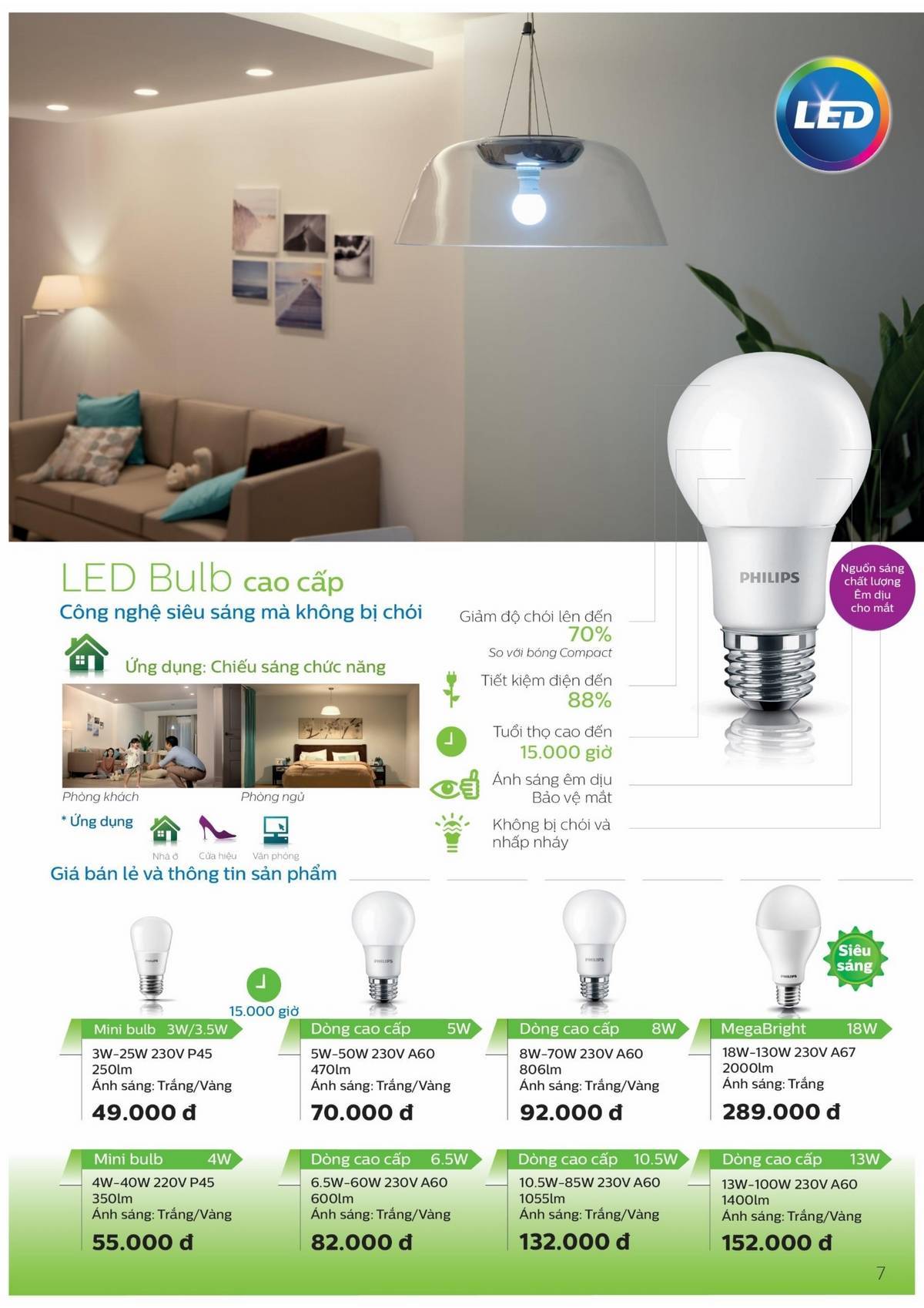 Bóng đèn Philips MASTER LED bulb DT 12-75WE27 927-922 A67 FR