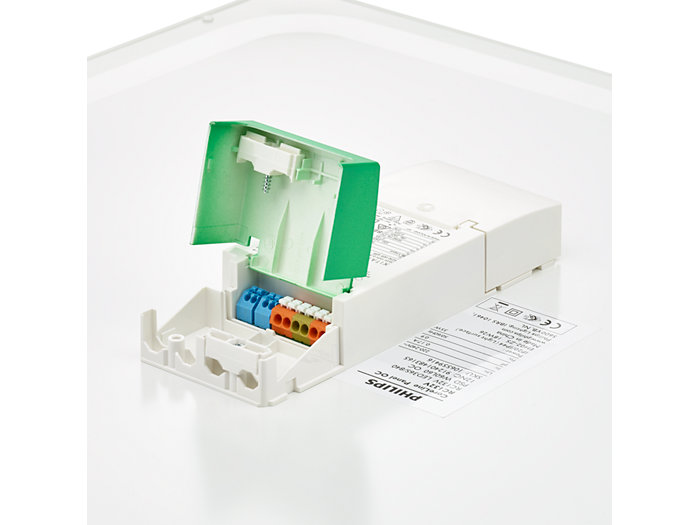 Máng đèn Led tấm âm trần Philips Panel Green Office 600x600 29W ánh sáng trắng RC091V LED26S/865 PSU W60L60 GM G2 dễ dàng lắp đặt với driver tích hợp domino kết nối Máng đèn Led tấm âm trần Philips Panel Green Office 600x600 29W ánh sáng trắng RC091V LED26S/865 PSU W60L60 GM G2 dễ dàng lắp đặt với driver tích hợp domino kết nối