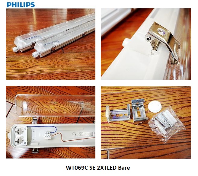 Cấu tạo Máng đèn chống thấm Philips Essential Smartbright TLED Waterproof WT069C SE 2XTLED Bare L1200 GM Cấu tạo Máng đèn chống thấm Philips Essential Smartbright TLED Waterproof WT069C SE 2XTLED Bare L1200 GM