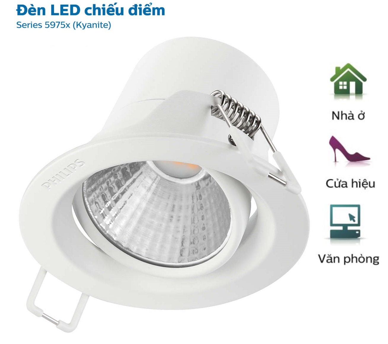 Đèn LED chiếu điểm spotlight Philips Đèn LED chiếu điểm spotlight Philips