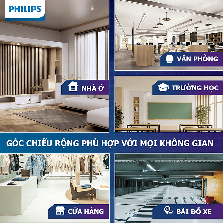 Ứng dụng chung máng đèn Led Bán Nguyệt Philips BN001C LED40/20 CW/NW L1200/ L600  Ứng dụng chung máng đèn Led Bán Nguyệt Philips BN001C LED40/20 CW/NW L1200/ L600