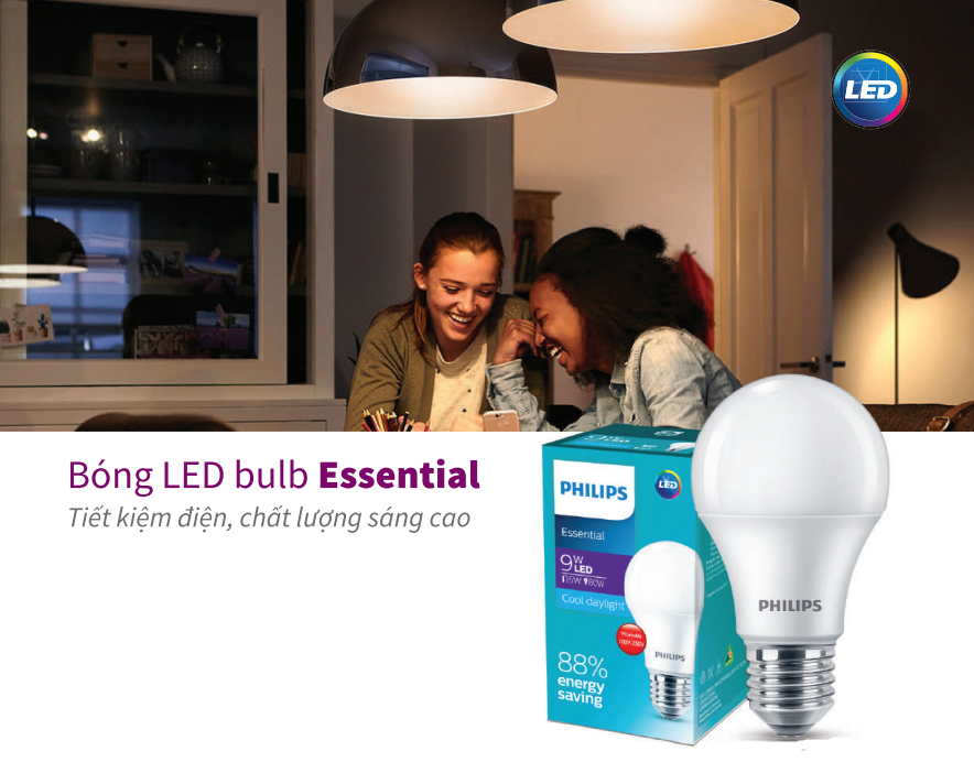 Bóng đèn Led Bulb Philips Essential ESS LED Bulb 13W E27 A60 - Chất lượng sáng cao với chi phí hợp lý