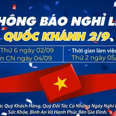 ĐÈN LED PHILIPS HUỲNH TRẦN THÔNG BÁO LỊCH NGHỈ LỂ QUỐC KHÁNH 02/09