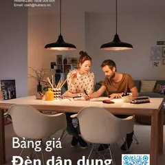 Catalogue danh mục sản phẩm bảng giá thiết bị điện và chiếu sáng bóng đèn Led Philips mới