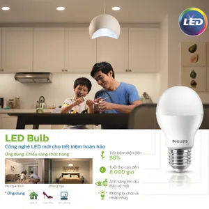 Combo 12 Bóng đèn Led Bulb Philips 7W E27 6500K 230V A60 APR Ánh sáng chất lượng sáng cao,  êm dịu cho mắt