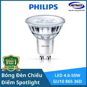 Bóng đèn chiếu điểm Spotlight  Philips Essential LED 4.6-50W GU10 865 36D