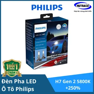 Bóng đèn pha LED Philips Xtreme Ultinon H7 Gen 2 5800K tăng sáng 250% cho xe hơi xe ô tô