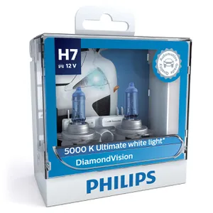 H7 12972 - Cặp bóng đèn pha ôtô/ xe hơi Philips Halogen H7 12972 DV 12V 55W PX26D S2 ánh sáng trắng, độ sáng 5000K
