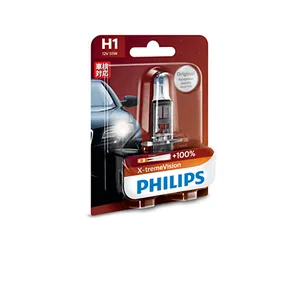 H1 12258 - Bóng đèn pha ôtô/ xe hơi Philips Halogen H1 12258 XV 12V 55W PGJ19-2 S2 tăng sáng 100%, sáng vàng 3500K