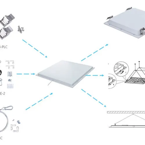 Máng đèn âm trần dạng tấm Led Panel Philips 42W RC048B LED38S/840 PSU W60L60 GM