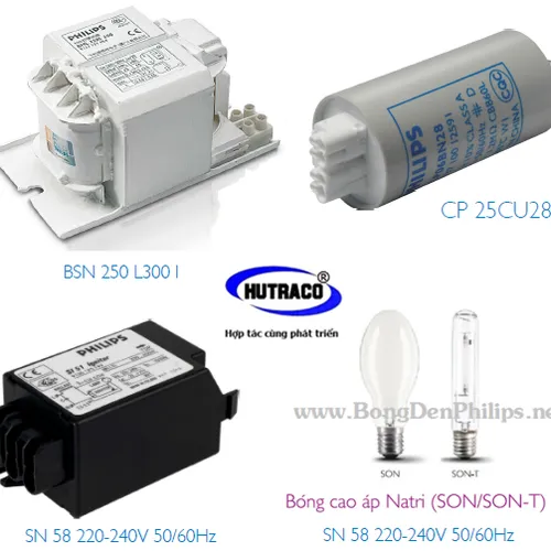 Bộ ruột đèn cao áp 2 cấp công suất Philips 250W - 150W