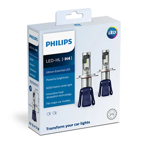 H4 11342 6000K - Bóng đèn pha Led Philips dành cho xe mô tô xe máy Ultinon Essential LED H4 11342 6000K