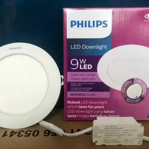Đèn Downlight âm trần Led Philips siêu mỏng DL262 EC RD D125 9W 6500K W HV SNI 02