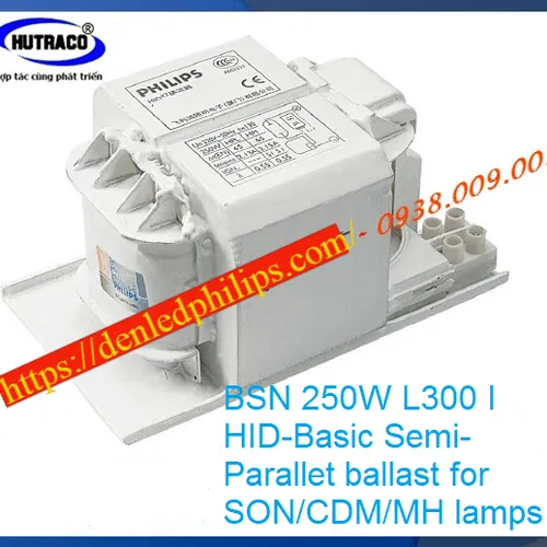 Ballast (tăng phô/chấn lưu) bóng đèn cao áp 250W SODIUM Philips - BSN 250W L300 I