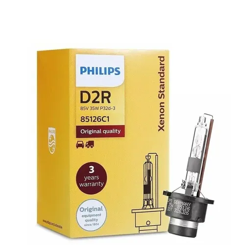 D2R 85126 C1- Bóng đèn pha ôtô/ xe hơi Philips Xenon D2R 85126 85V 35W C1 ánh sáng vàng tiêu chuẩn 4200K