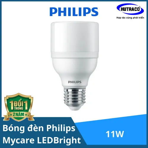 Bộ 10 Bóng đèn Philips Mycare LEDBright 11W E27 230V 1CT/12 APR [Mua 10 Tặng 2]