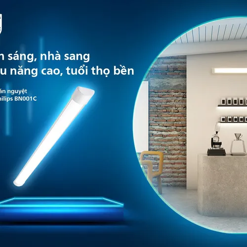 Máng đèn Led Bán Nguyệt Philips BN001C LED40/20 CW/NW L1200/ L600 -Khả năng tiết kiệm điện vượt trội
