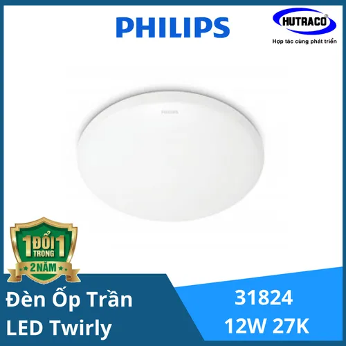 Đèn ốp trần LED Philips 31824 Twirly 2700K LED WHT 12W
