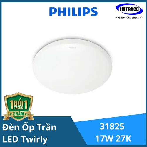 Đèn ốp trần LED Philips 31825 Twirly 2700K LED WHT 17W
