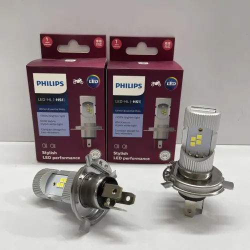 Đèn pha Led xe mô tô xe máy Philips siêu sáng HS1/H4 tăng sáng +100%