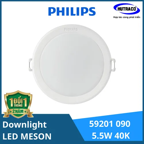 Combo 10 Đèn Downlight Âm Trần Led Philips 59201 MESON 090 5.5W [Tặng 2]