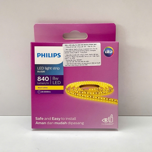 Biến không gian sống thêm phần tinh tế với Đèn trang trí LED dây hắt trần Philips DLI320 5M 8W/M 2700K 840LM 24V