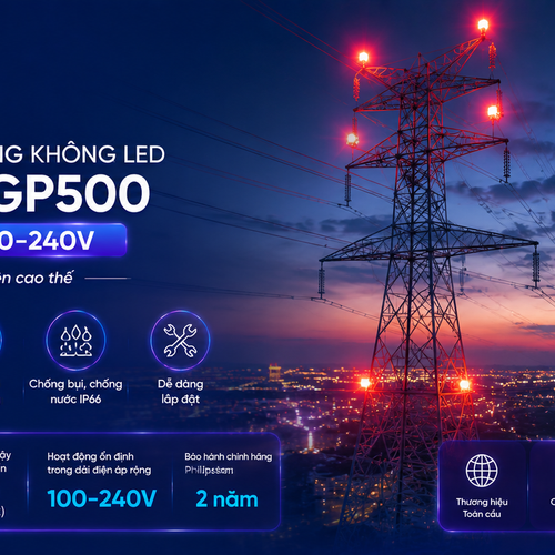 ✈️ Khám phá Đèn cánh báo hàng không LED Philips XGP500 1xLED/RD 100-240V: Kiến tạo bầu trời an toàn cho mọi công trình.