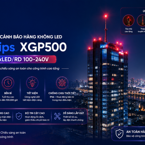 ✈️ Đèn Cánh Báo Hàng Không LED Philips XGP500: Chiếu Sáng Vững Chãi Cho Mọi Công Trình! Khám Phá Giải Pháp An Ninh Tối Ưu.