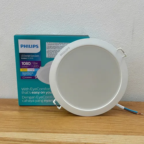 Nâng Tầm Không Gian Sống Của Bạn: Khám Phá Đèn Downlight Âm Trần Đổi Màu LED Philips Eridani DL190B SSW LED10 D125 12W 1080lm CCT 3000K/4300K/6500K – Ánh Sáng Tinh Hoa, Kiến Tạo Trải Nghiệm Hoàn Hảo