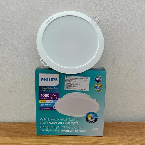 Nâng Tầm Không Gian Sống Của Bạn: Khám Phá Đèn Downlight Âm Trần Đổi Màu LED Philips Eridani DL190B SSW LED10 D125 12W 1080lm CCT 3000K/4300K/6500K – Ánh Sáng Tinh Hoa, Kiến Tạo Trải Nghiệm Hoàn Hảo