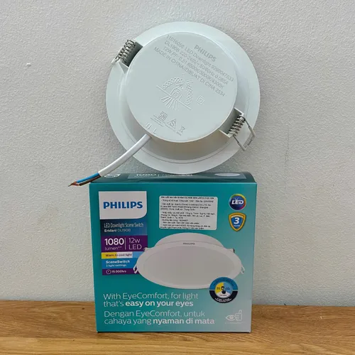 Nâng Tầm Không Gian Sống Của Bạn: Khám Phá Đèn Downlight Âm Trần Đổi Màu LED Philips Eridani DL190B SSW LED10 D125 12W 1080lm CCT 3000K/4300K/6500K – Ánh Sáng Tinh Hoa, Kiến Tạo Trải Nghiệm Hoàn Hảo