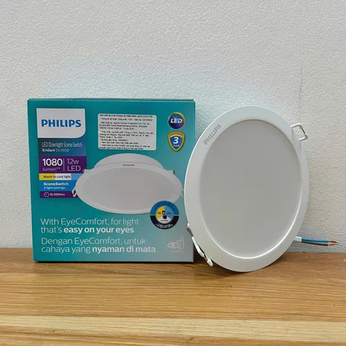 Nâng Tầm Không Gian Sống Của Bạn: Khám Phá Đèn Downlight Âm Trần Đổi Màu LED Philips Eridani DL190B SSW LED10 D125 12W 1080lm CCT 3000K/4300K/6500K – Ánh Sáng Tinh Hoa, Kiến Tạo Trải Nghiệm Hoàn Hảo