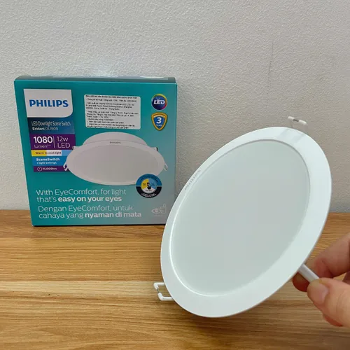 Nâng Tầm Không Gian Sống Của Bạn: Khám Phá Đèn Downlight Âm Trần Đổi Màu LED Philips Eridani DL190B SSW LED10 D125 12W 1080lm CCT 3000K/4300K/6500K – Ánh Sáng Tinh Hoa, Kiến Tạo Trải Nghiệm Hoàn Hảo