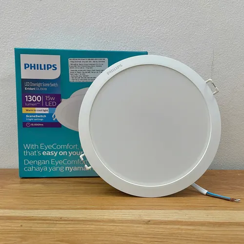 Khai Mở Không Gian Đa Chiều. Đèn Downlight Âm Trần Đổi Màu LED Philips Eridani DL190B SSW LED13 D150 15W 1300lm CCT 3000K/4300K/6500K