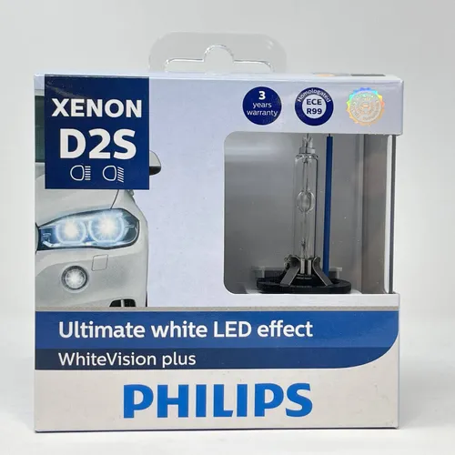 D2S 85122 WHV2 X2 85V 35W 5000K - Bóng đèn pha xe ôtô xe hơi Xenon Philips WhiteVision D2S 85122 WHV2 X2 85V 35W ánh sáng trắng 5000K