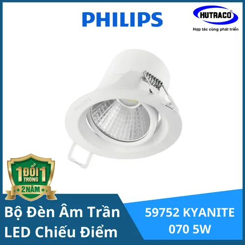 Bộ đèn downlight âm trần chiếu điểm LED Philips 59752 KYANITE 070 5W