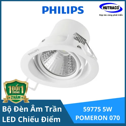 Bộ đèn downlight âm trần chiếu điểm LED Philips 59775 POMERON 070 5W