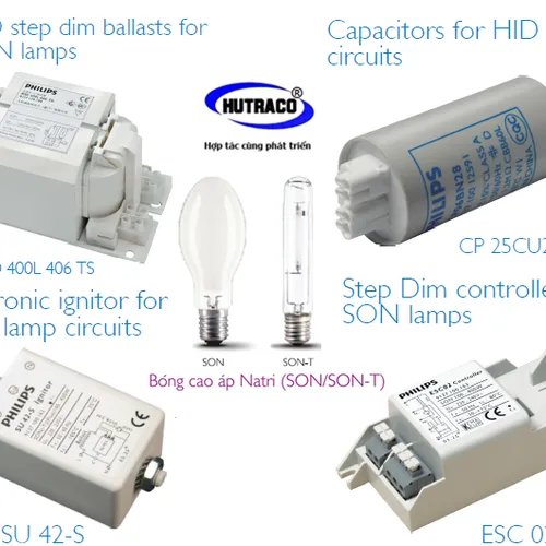 Bộ ruột đèn cao áp 2 cấp công suất Philips Son 400W - 250W