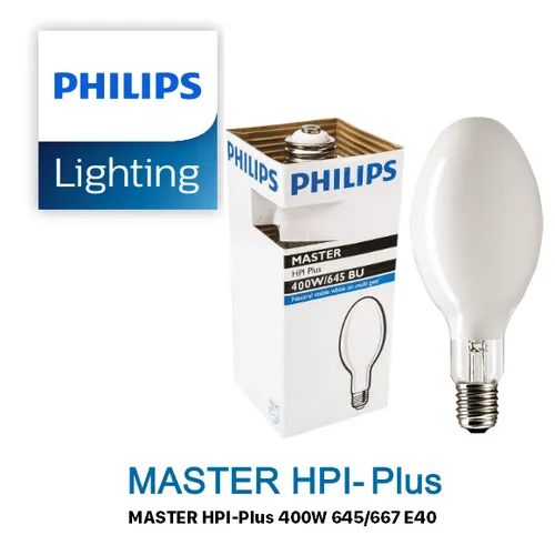 Bóng đèn cao áp Metal Halide Philips dạng bầu HPI Plus 400W 645/667