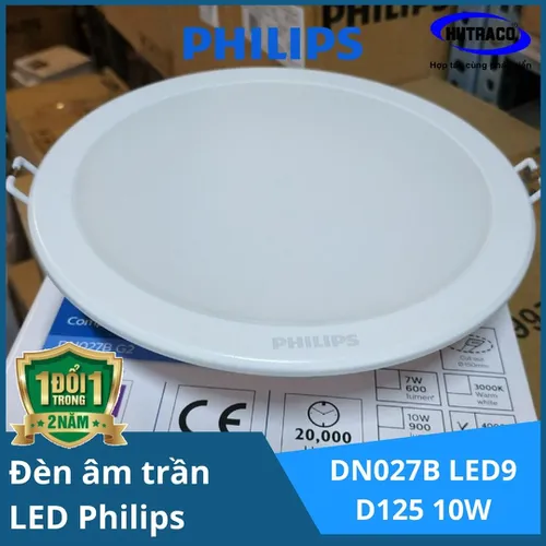 Bộ đèn downlight LED DN027B LED9 D125 RD 10W