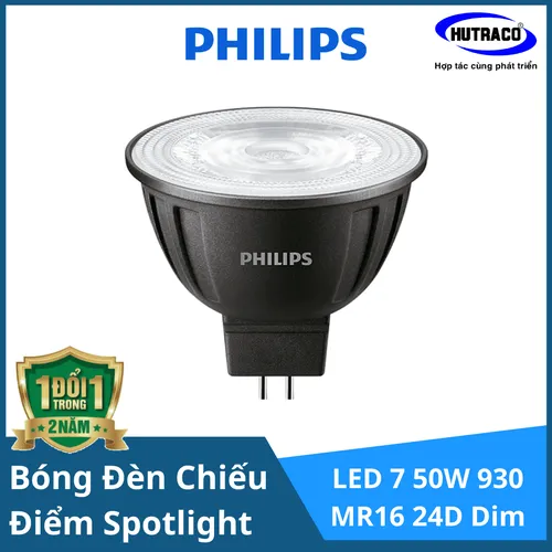 Bóng đèn chiếu điểm Spotlight Philips MASTER LED 6.5-50W 930 MR16 24D Dim