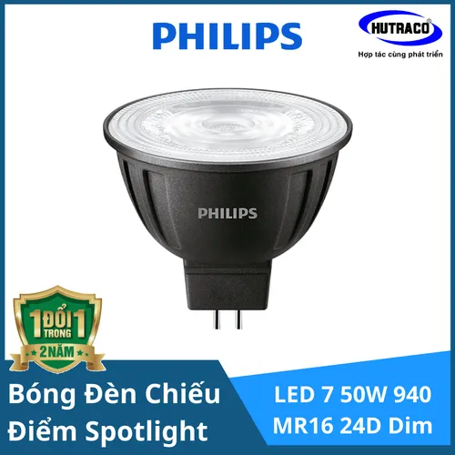 Bóng đèn chiếu điểm Spotlight  Philips MASTER LED 6.5-50W 940 MR16 24D Dim