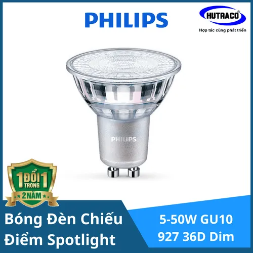 Bóng đèn chiếu điểm Spotlight  Philips Master LED 5-50W GU10 927 36D Dim