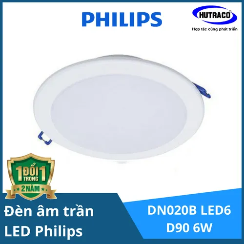 12 Bộ đèn downlight âm trần LED Philips DN020B G2 LED6 D90 6W