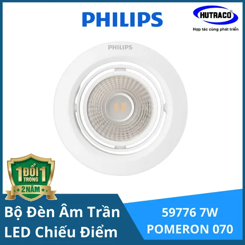Bộ đèn downlight âm trần chiếu điểm LED Philips 59776 POMERON 070 7W