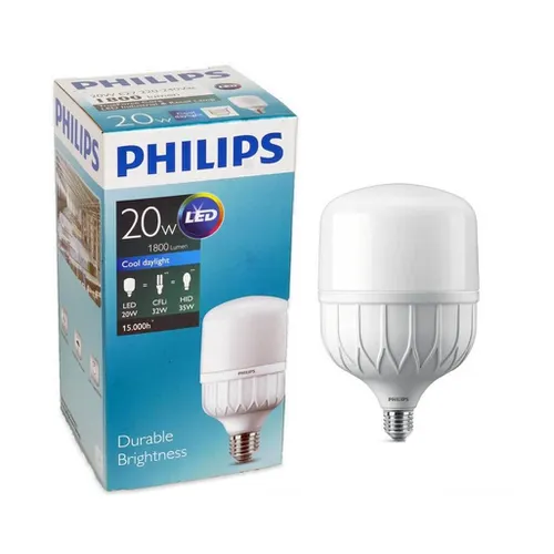Combo 6 bóng đèn Led trụ Philips TForce Core HB 18-20W E27 6500K 230V hiệu suất cao quang thông 1800Lm 