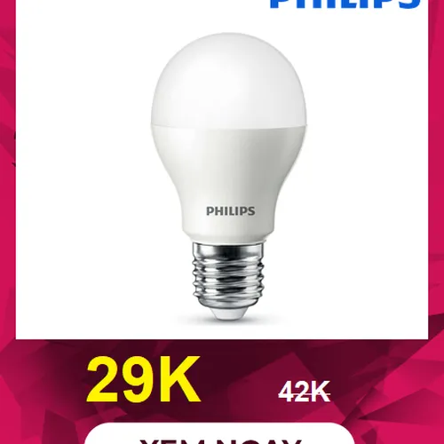 Combo 12 Bóng đèn Led Bulb Philips 3.5W E27 6500K 230V A60 APR Sáng dịu nhẹ - lan tỏa yêu thương