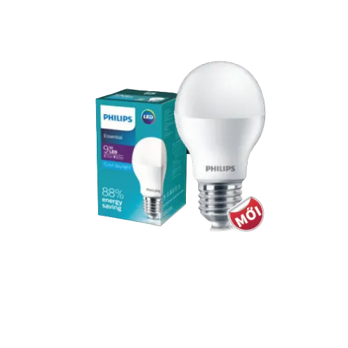 Combo 12 Bóng đèn Led Bulb Philips 9W E27 6500K 230V A60 APR Ánh sáng chất lượng sáng cao, êm dịu cho mắt