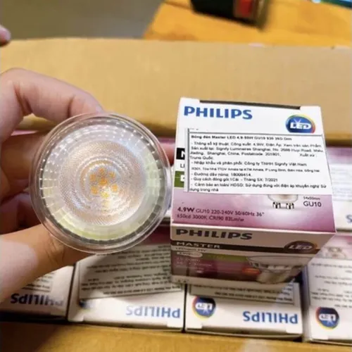 Trải nghiệm không gian ấm cúng với bóng đèn chiếu điểm Spotlight  Philips Master LED 4.9-50W GU10 930 36D Dim