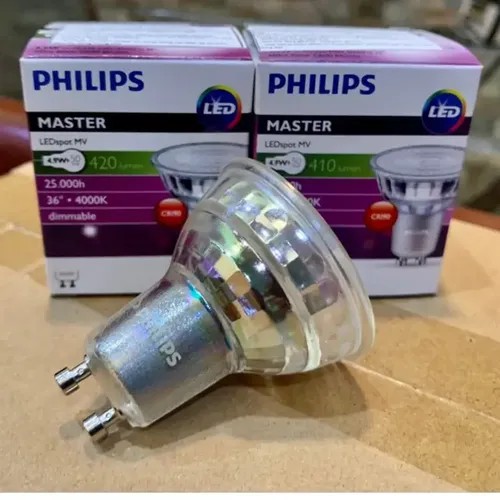 Trải nghiệm không gian ấm cúng với bóng đèn chiếu điểm Spotlight  Philips Master LED 4.9-50W GU10 930 36D Dim